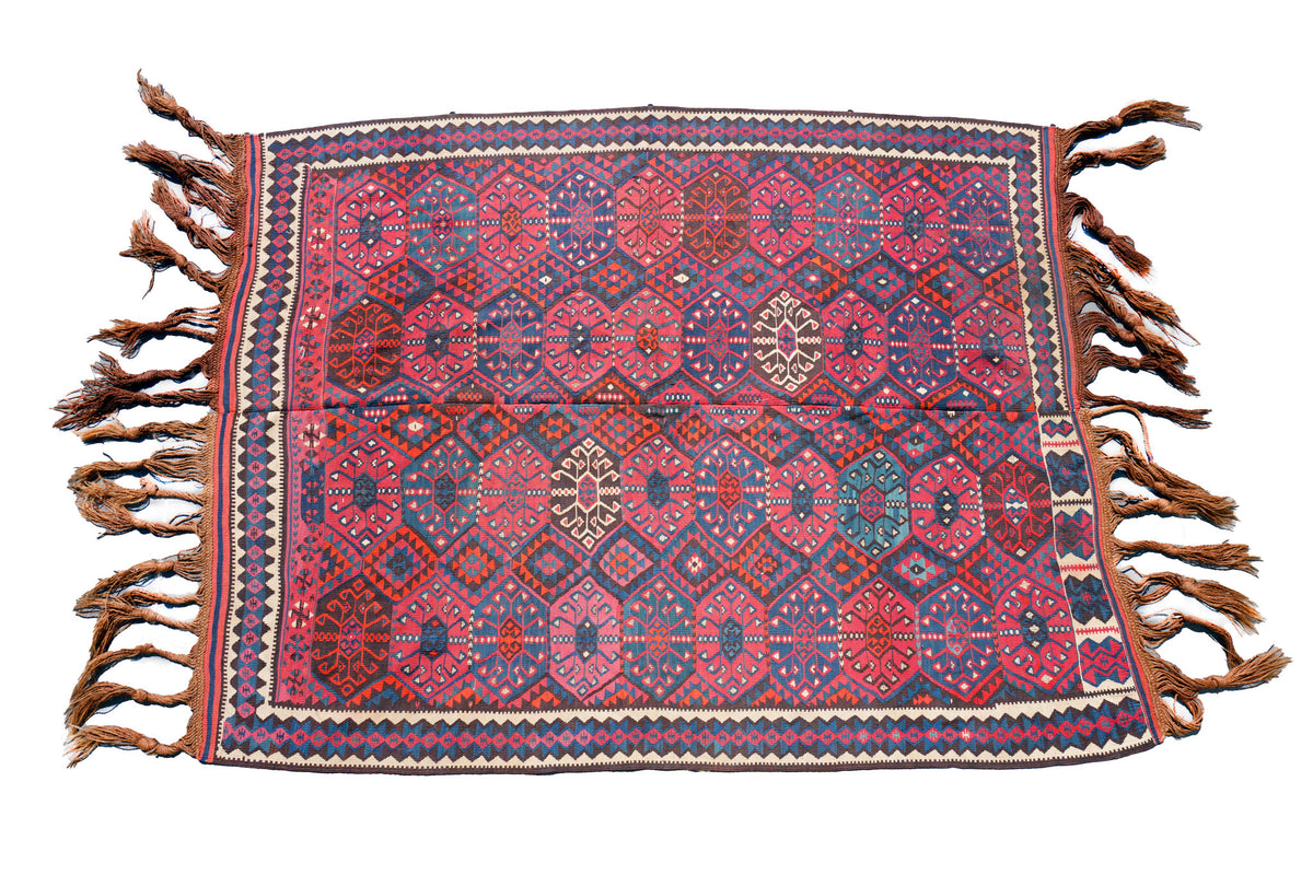 Anatolian Hand Woven Nomadic Van Kilim