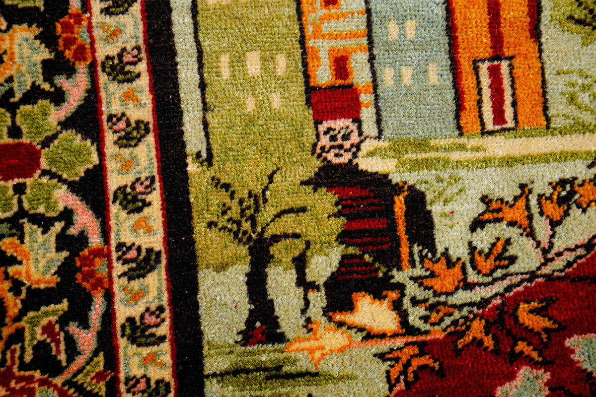 Anatolian Hand Woven Kayseri-Burunguz Rug