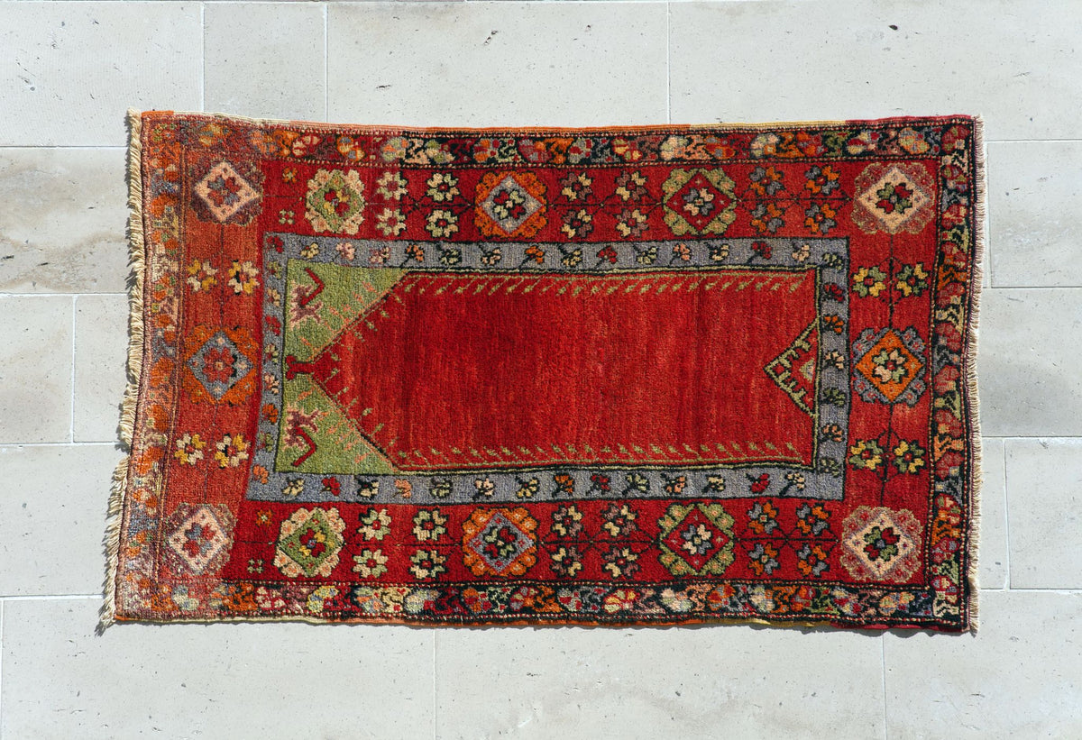 Anatolian Hand Woven Nomadic Konya-Kecimuslu Rug